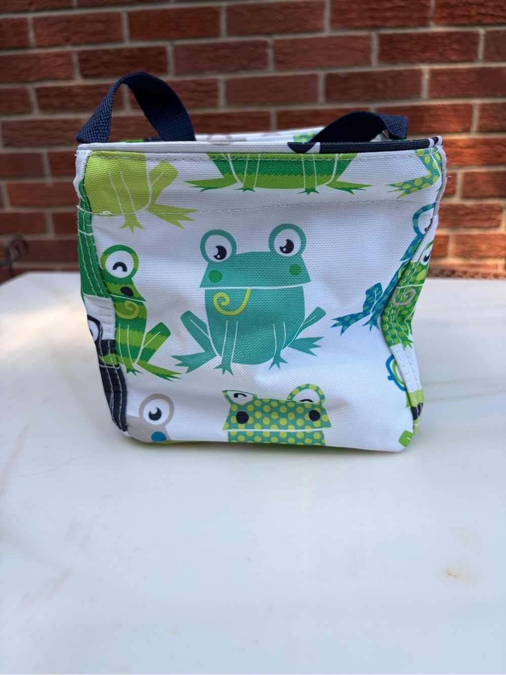 Thirty-One Green Frog Print Littles Carry-All Caddy - Picture 3 of 6